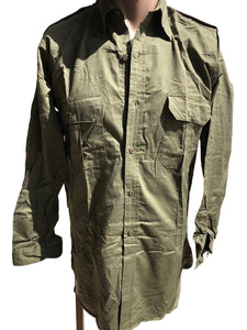 1954 MILITARY GREEN SHIRT 15/12 NECK